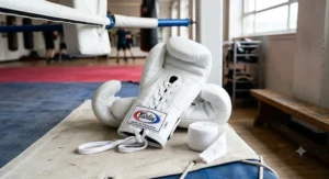 Heavyweight 16oz Fairtex boxing gloves in white, designed for safe sparring sessions in British boxing clubs.