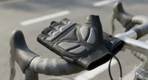 Close-up illustration of half finger gloves under £10 featuring shock-absorbing palm padding for road cycling