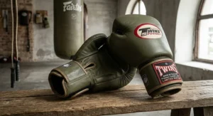 Limited edition khaki green Twins Special gloves made from premium cowhide leather