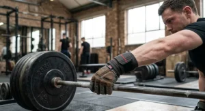 Deadlift gloves featuring integrated wrist wraps for extra joint stability during heavy lifts