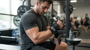 Durable leather pull-up gloves for women protecting hands during deadlifts